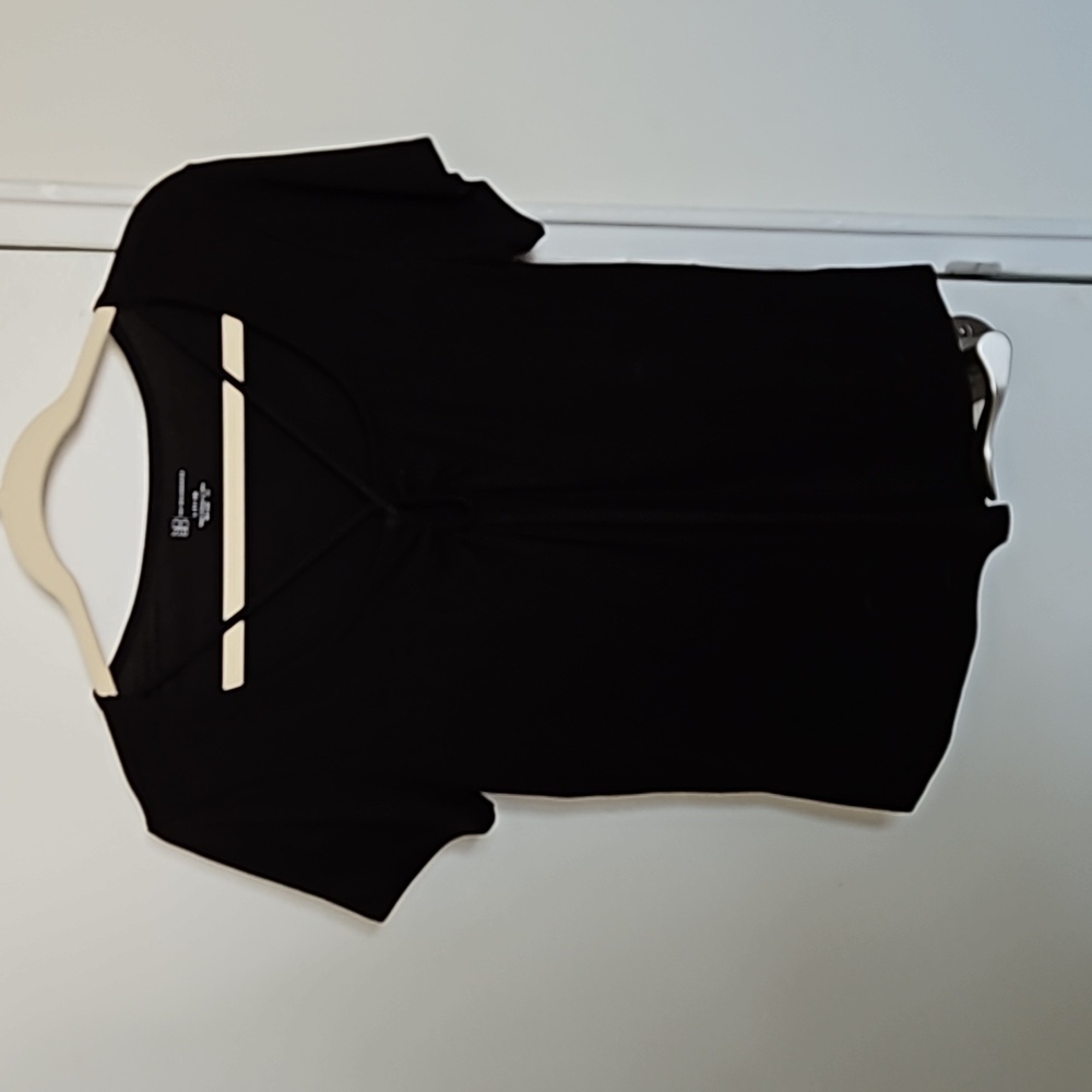 No Boundaries black shirt with keyhole neckline, size L